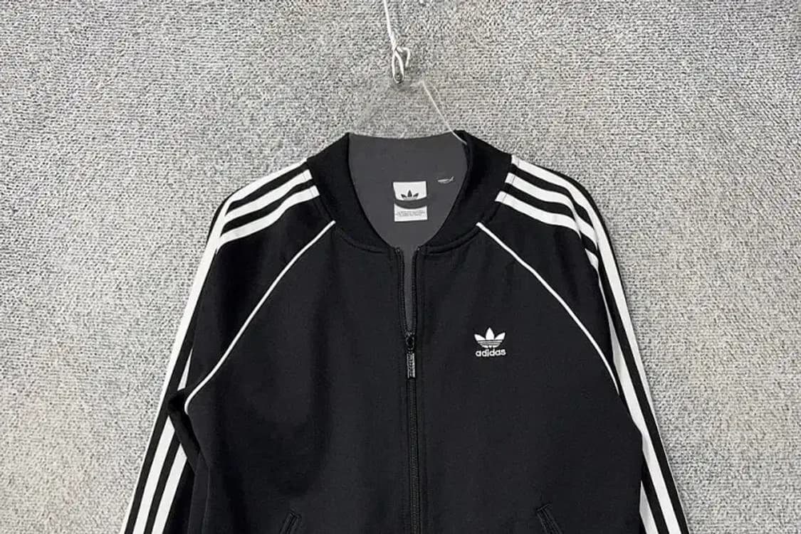 아디다스 불꽃 검흰 트랙탑 블루종 저지 S 상품이미지3