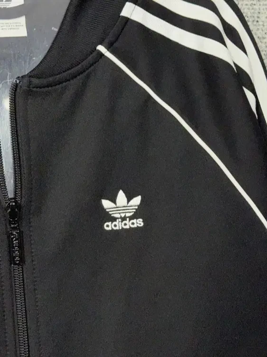 아디다스 불꽃 검흰 트랙탑 블루종 저지 S 상품이미지6