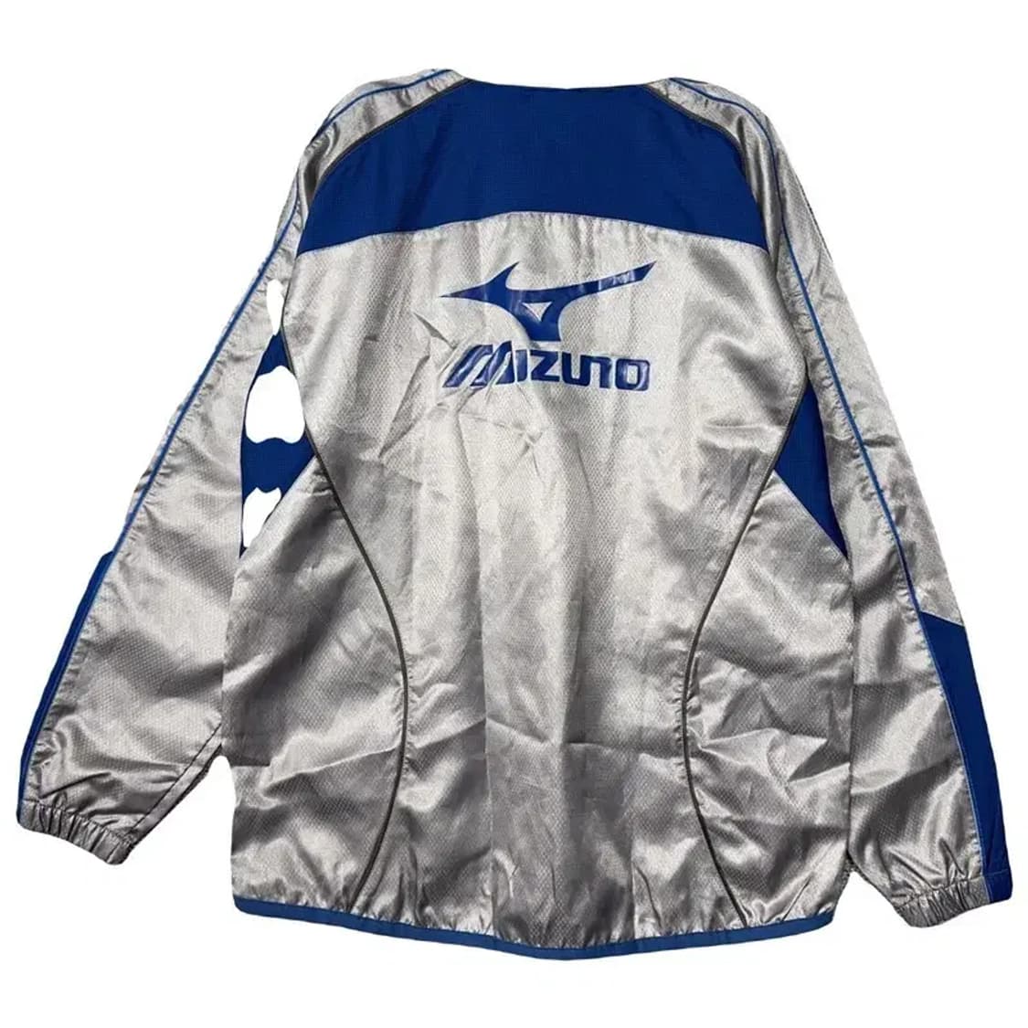 [새상품]미즈노 실버 유광 빈티지 땀복 웜업 M 상품이미지2