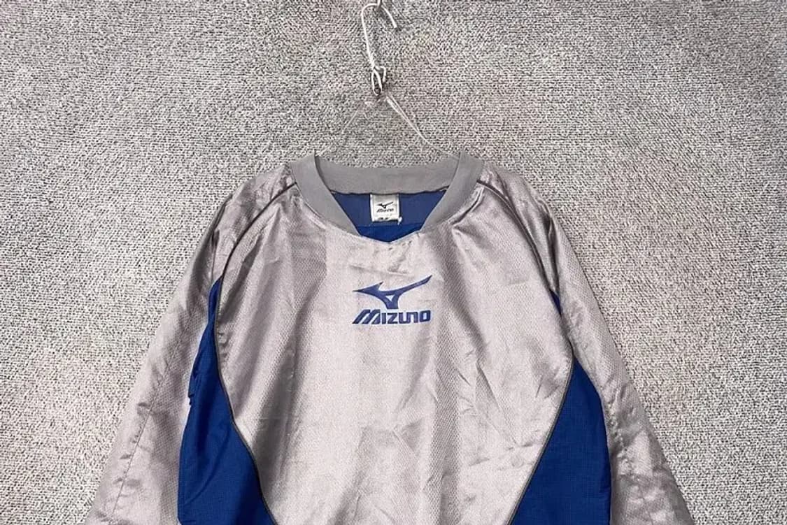 [새상품]미즈노 실버 유광 빈티지 땀복 웜업 M 상품이미지3
