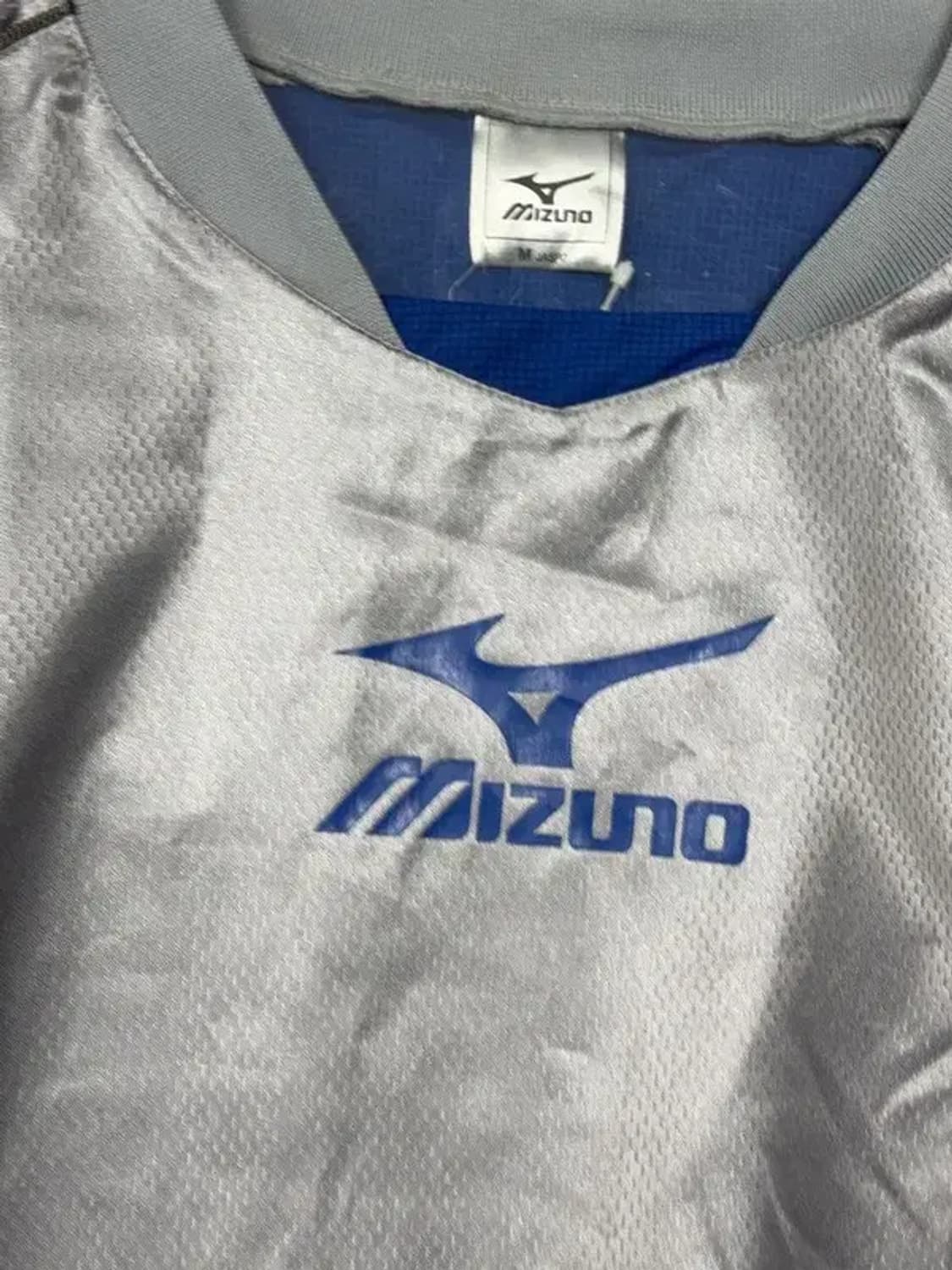 [새상품]미즈노 실버 유광 빈티지 땀복 웜업 M 상품이미지6