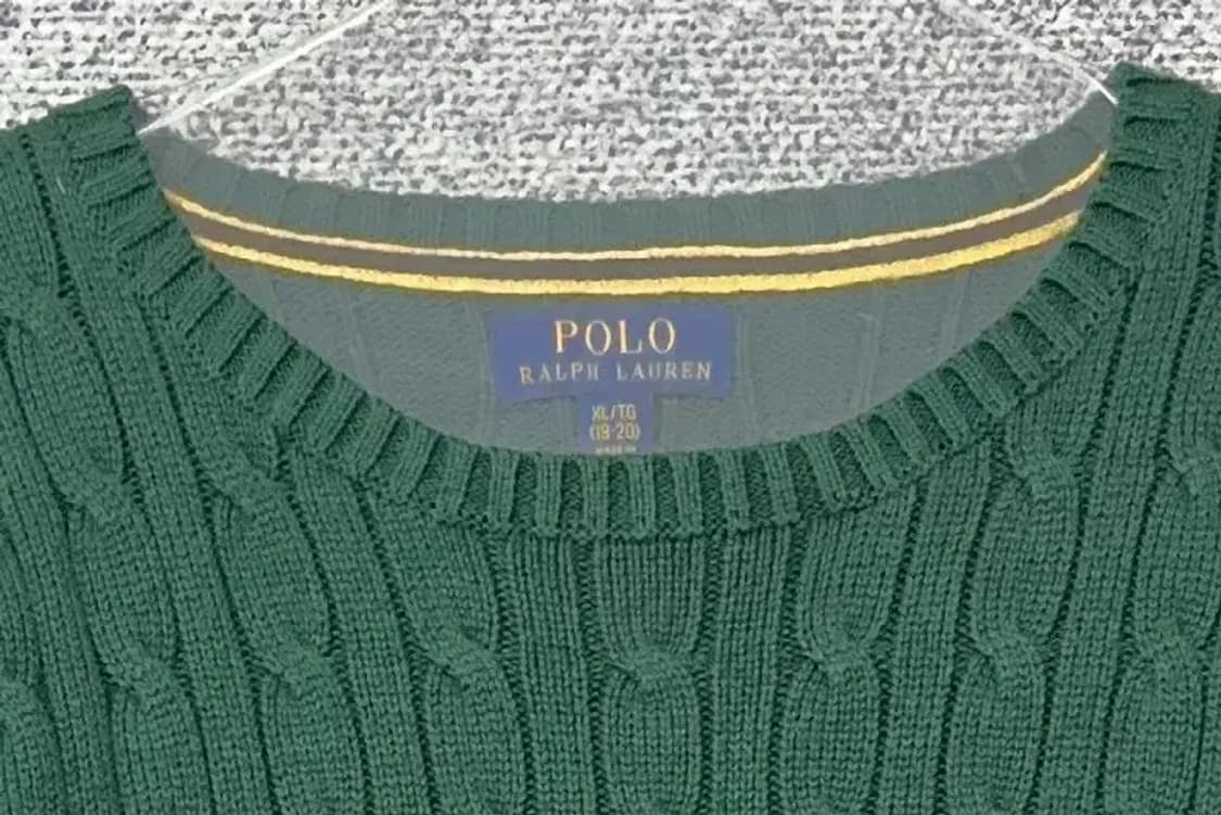 폴로 랄프로렌 그린 꽈배기 니트 L 상품이미지5