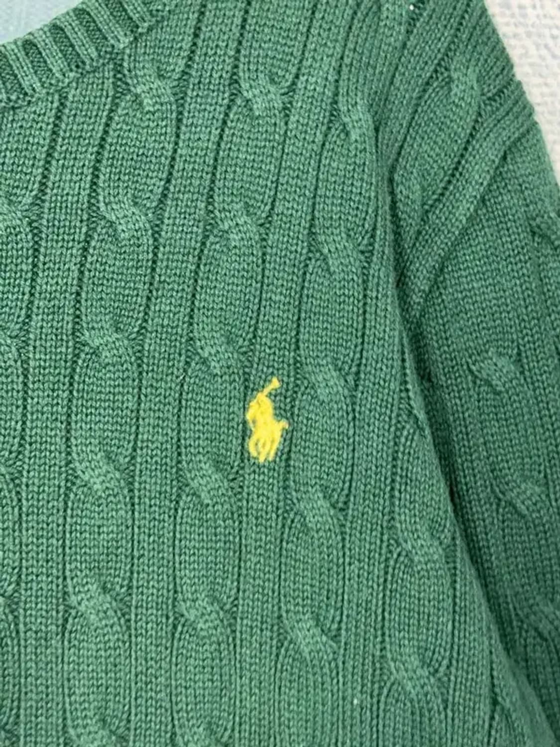 폴로 랄프로렌 그린 꽈배기 니트 L 상품이미지6