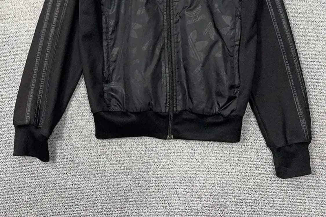 아디다스 흑탭 검금 빈티지 불꽃 블랙 삼선 후드 집업 095 상품이미지4