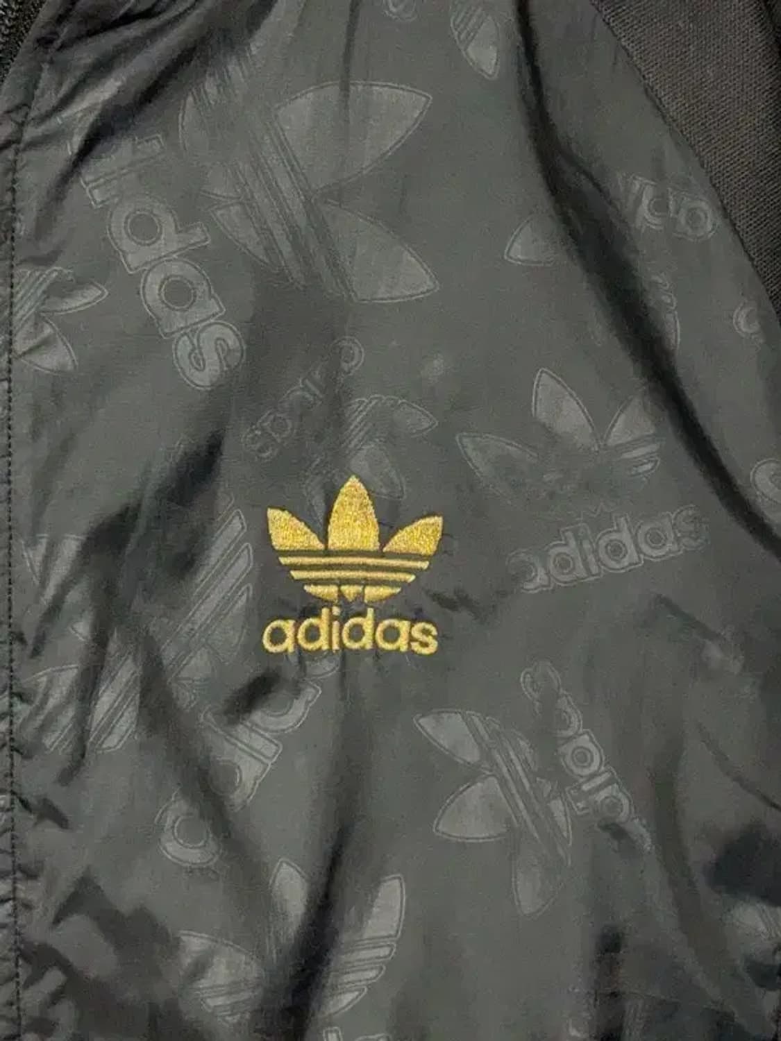 아디다스 흑탭 검금 빈티지 불꽃 블랙 삼선 후드 집업 095 상품이미지5