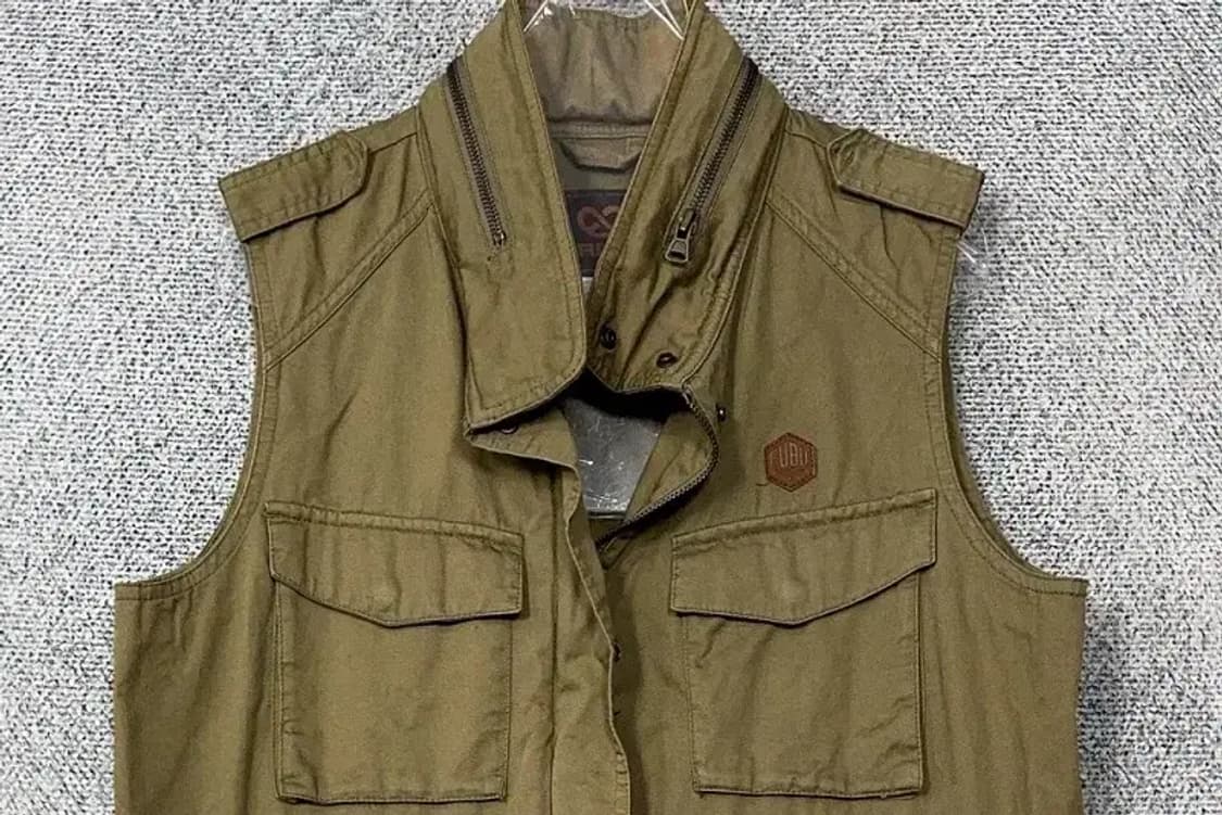 푸부 카키 빈티지 조끼 S 상품이미지3