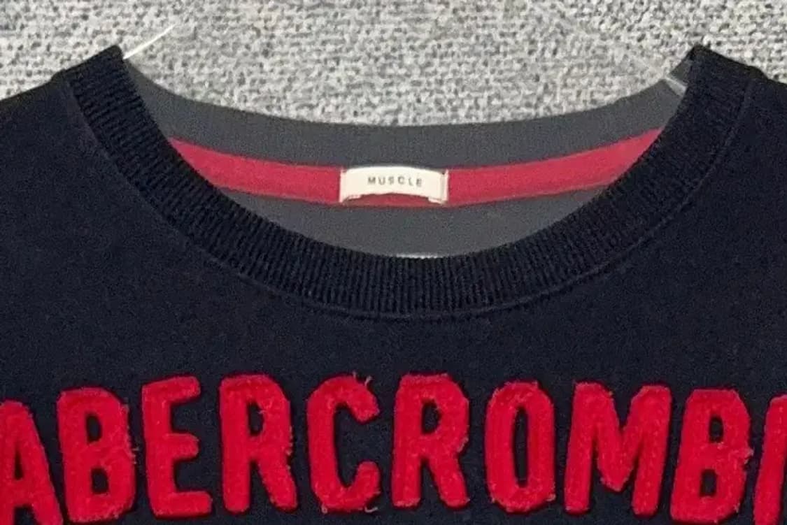 아베크롬비 스펠 로고 네이비 긴팔티 S 상품이미지5