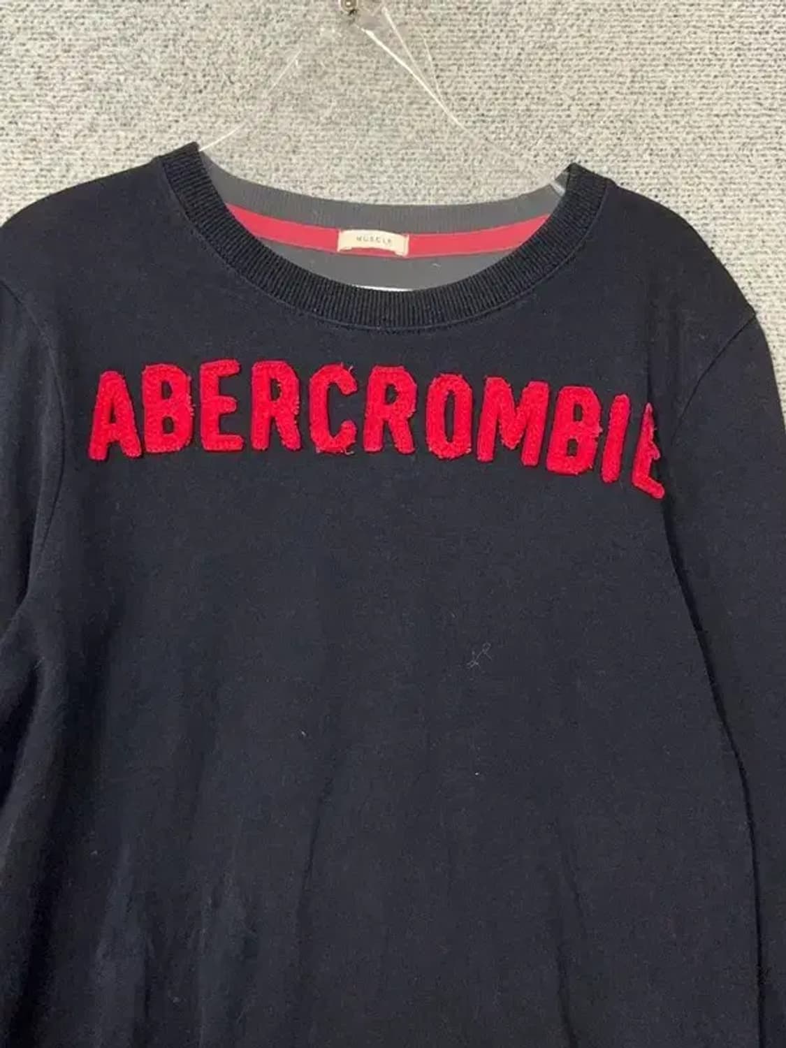 아베크롬비 스펠 로고 네이비 긴팔티 S 상품이미지6
