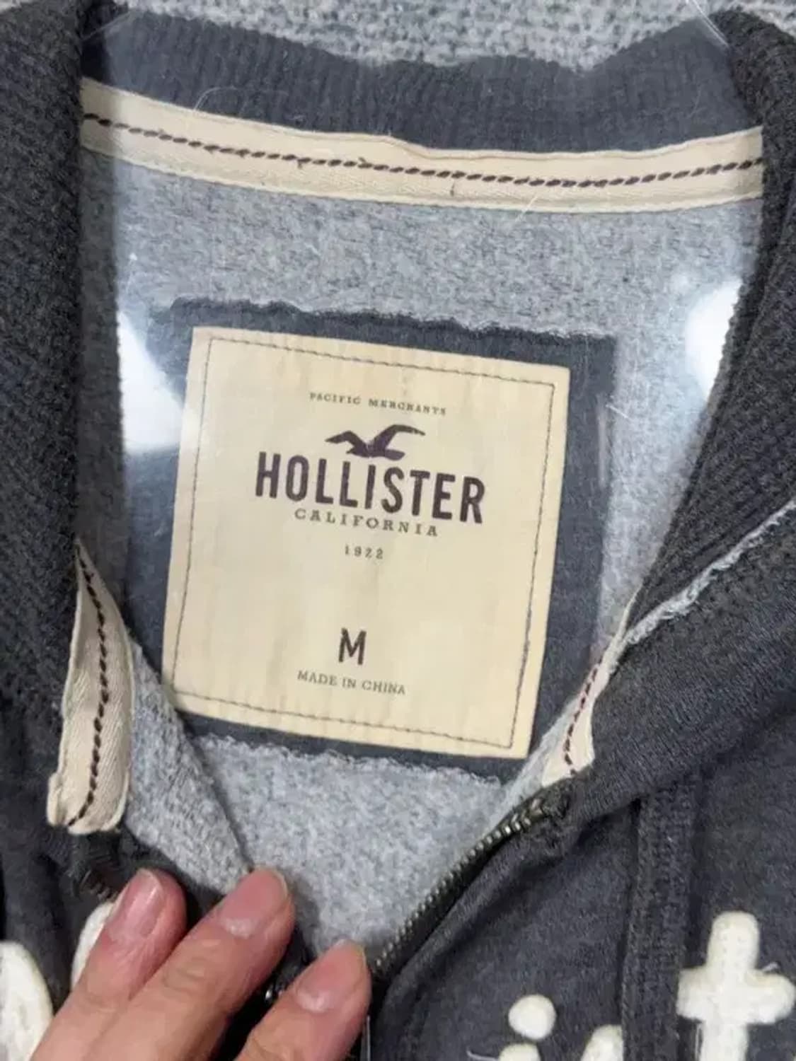 홀리스터 스펠 로고 그레이 y2k 후드 집업 M 상품이미지6