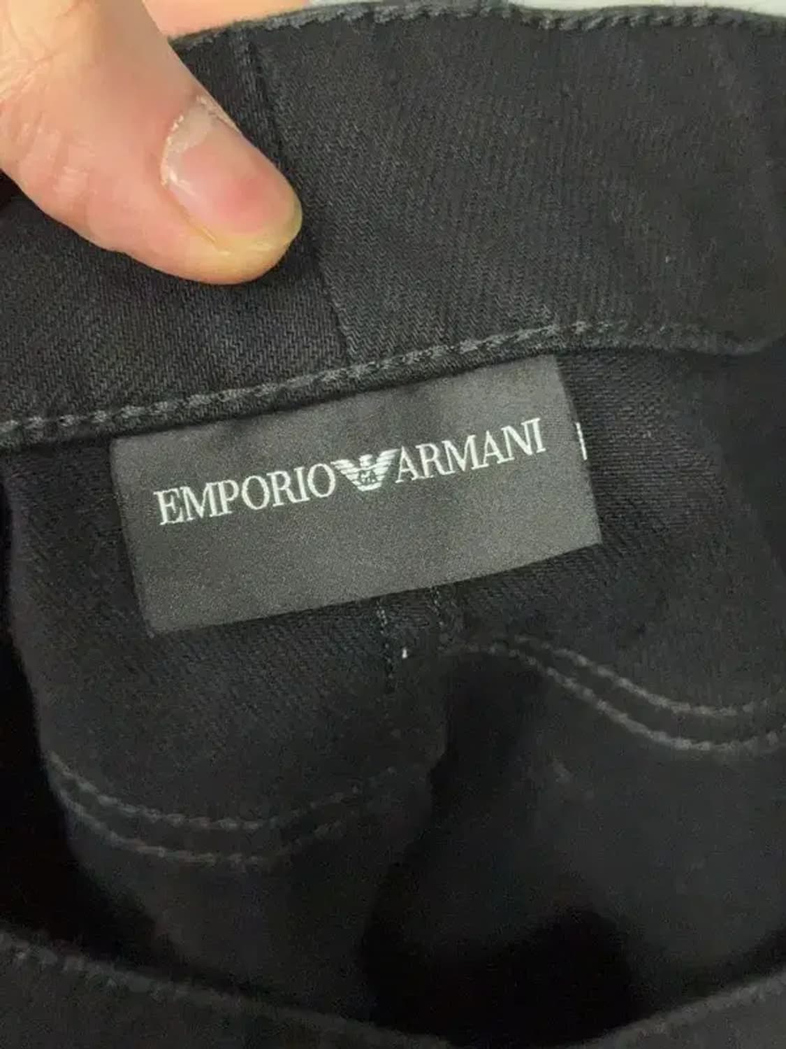 엠포리오 아르마니 블랙 코튼 데님 스커트 70-92 상품이미지9