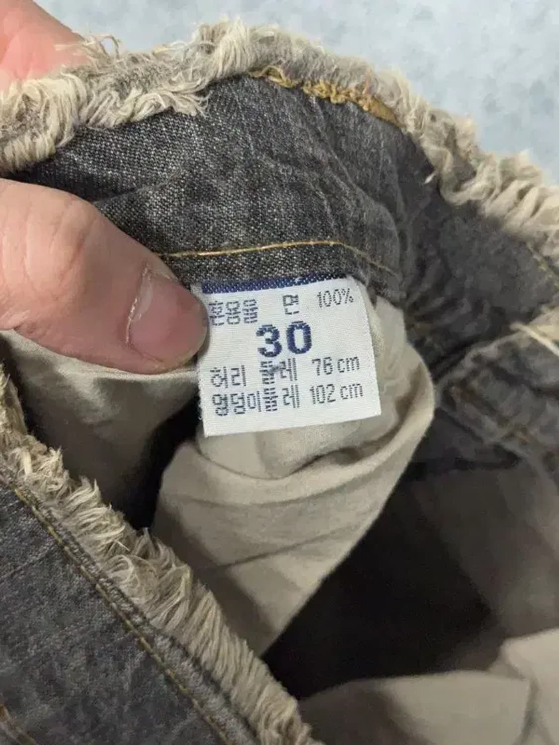 빈티지 흑청 워싱 Y2K 부츠컷 데님팬츠 30 상품이미지9