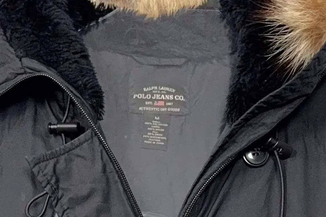 폴로 빈티지 N3B 버튼 다운 후드 퍼 패딩 점퍼 M 상품이미지5