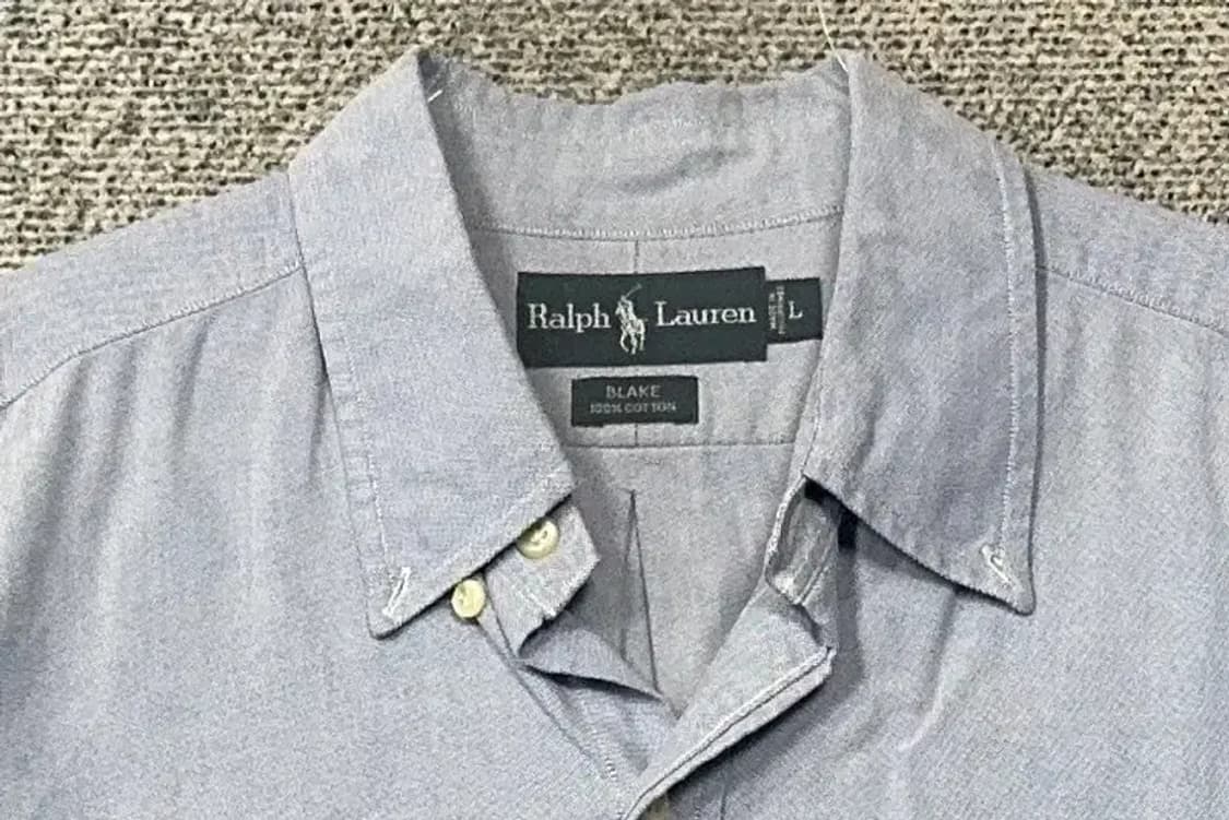 폴로 블레어 핏 라이트 블루 오버 사이즈 옥스포드 셔츠 L 상품이미지5