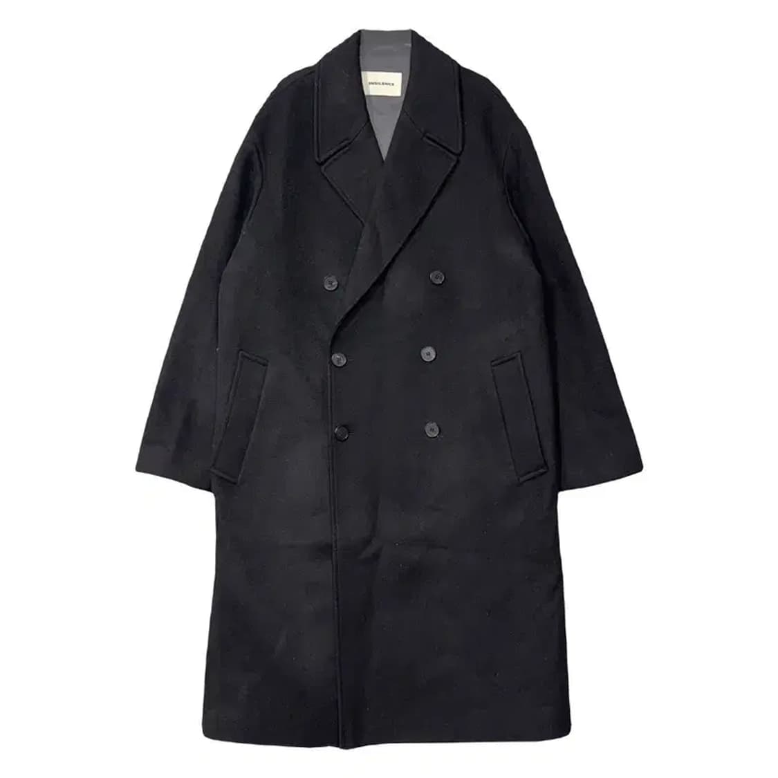인사일런스 블랙 울 캐시미어 버튼 롱코트 M 상품이미지1