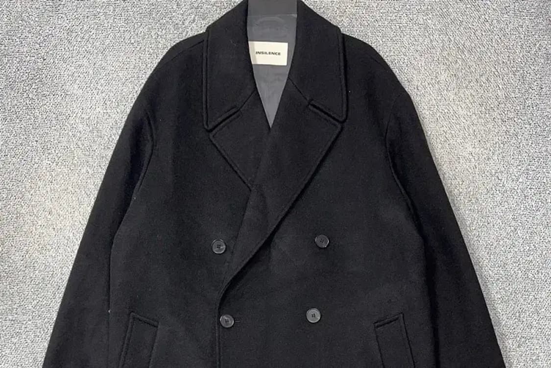 인사일런스 블랙 울 캐시미어 버튼 롱코트 M 상품이미지3