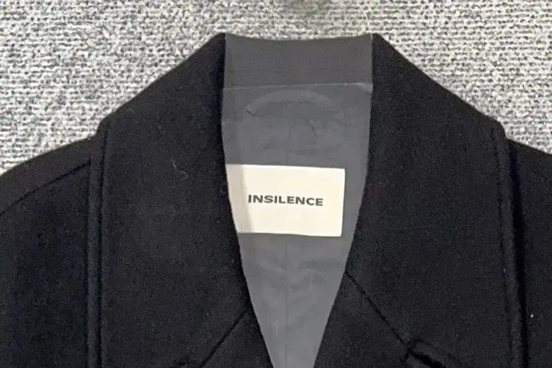 인사일런스 블랙 울 캐시미어 버튼 롱코트 M 상품이미지5