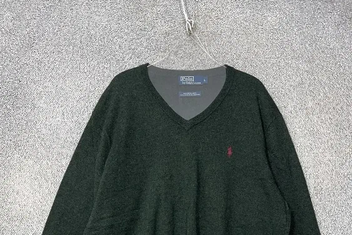 폴로 두산 빈티지 메리노울 그린 니트 L 상품이미지3