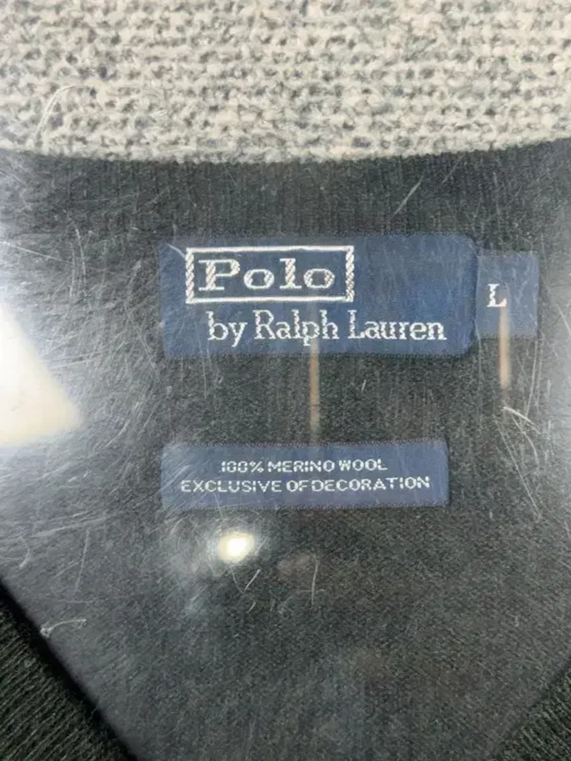 폴로 두산 빈티지 메리노울 그린 니트 L 상품이미지7