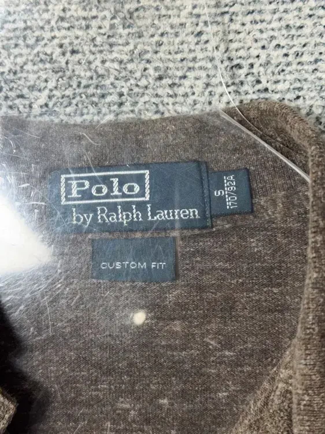 폴로 커스텀핏 브라운 로고 긴팔 카라티 S 상품이미지7