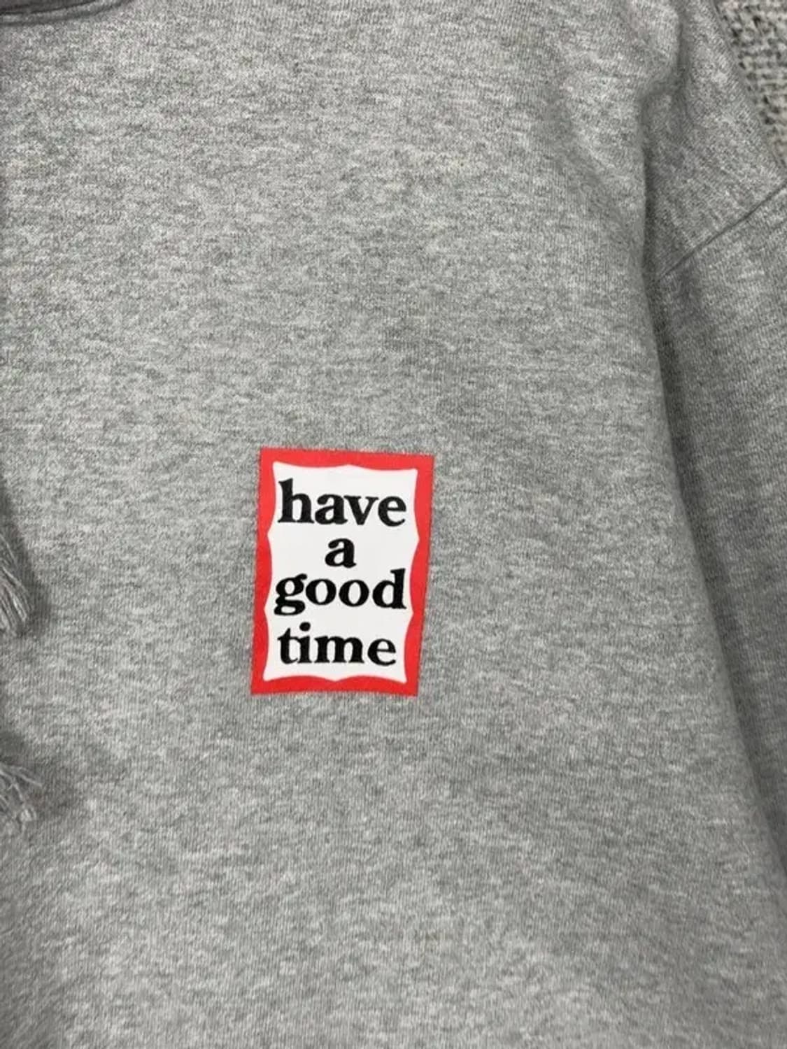 해브 어 굿 타임 라이트 그레이 후드티 M 상품이미지6