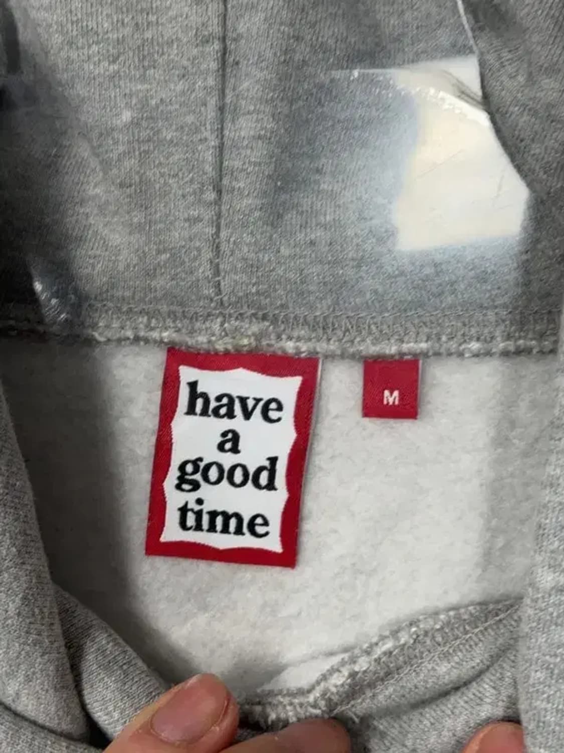 해브 어 굿 타임 라이트 그레이 후드티 M 상품이미지7