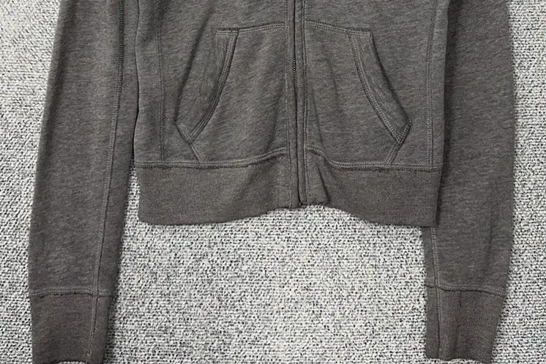 아베크롬비 자수 로고 Y2K 그레이 후드집업 S 상품이미지4