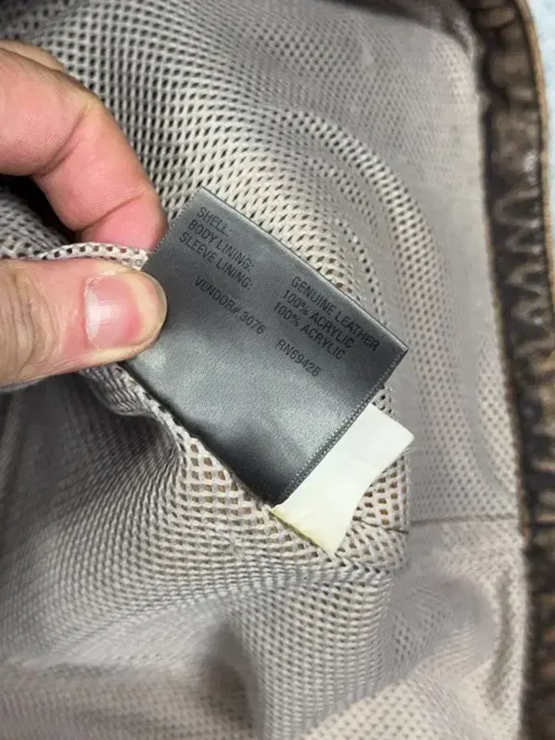 윌슨 레더 브라운 빈티지 차이나넥 천연 가죽 자켓 XL 상품이미지8