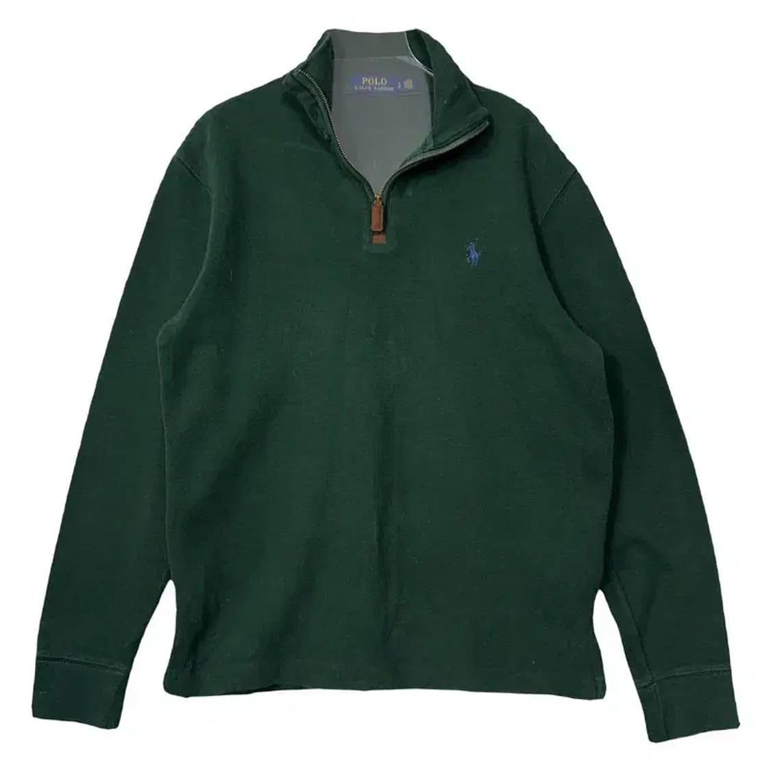 폴로 그린 로고 반집업 코튼 니트 S 상품이미지1