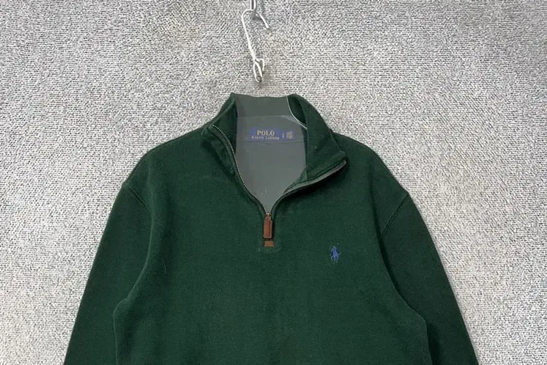 폴로 그린 로고 반집업 코튼 니트 S 상품이미지3