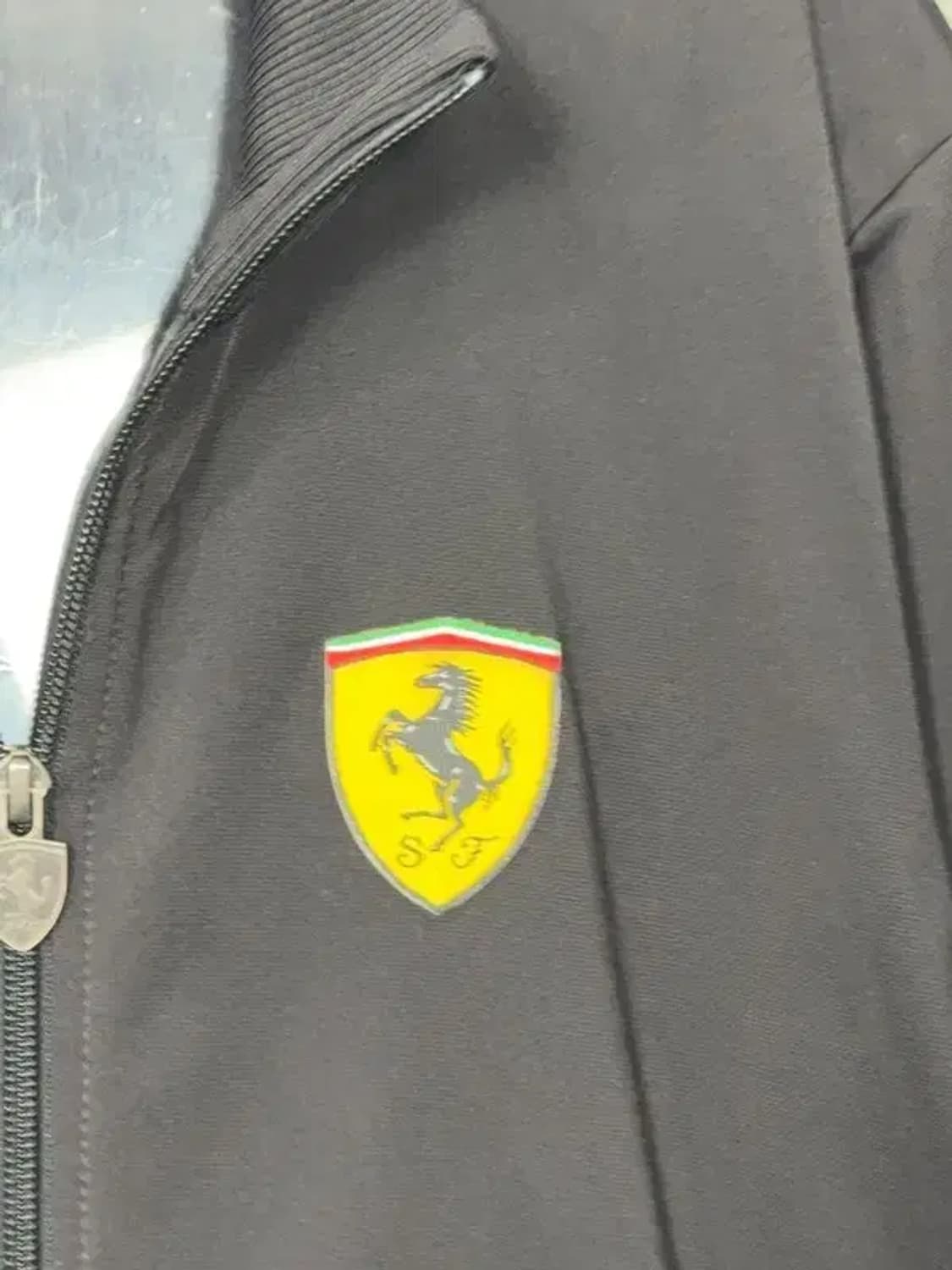 페라리 프린팅 블랙 트랙탑 집업 저지 M 상품이미지5