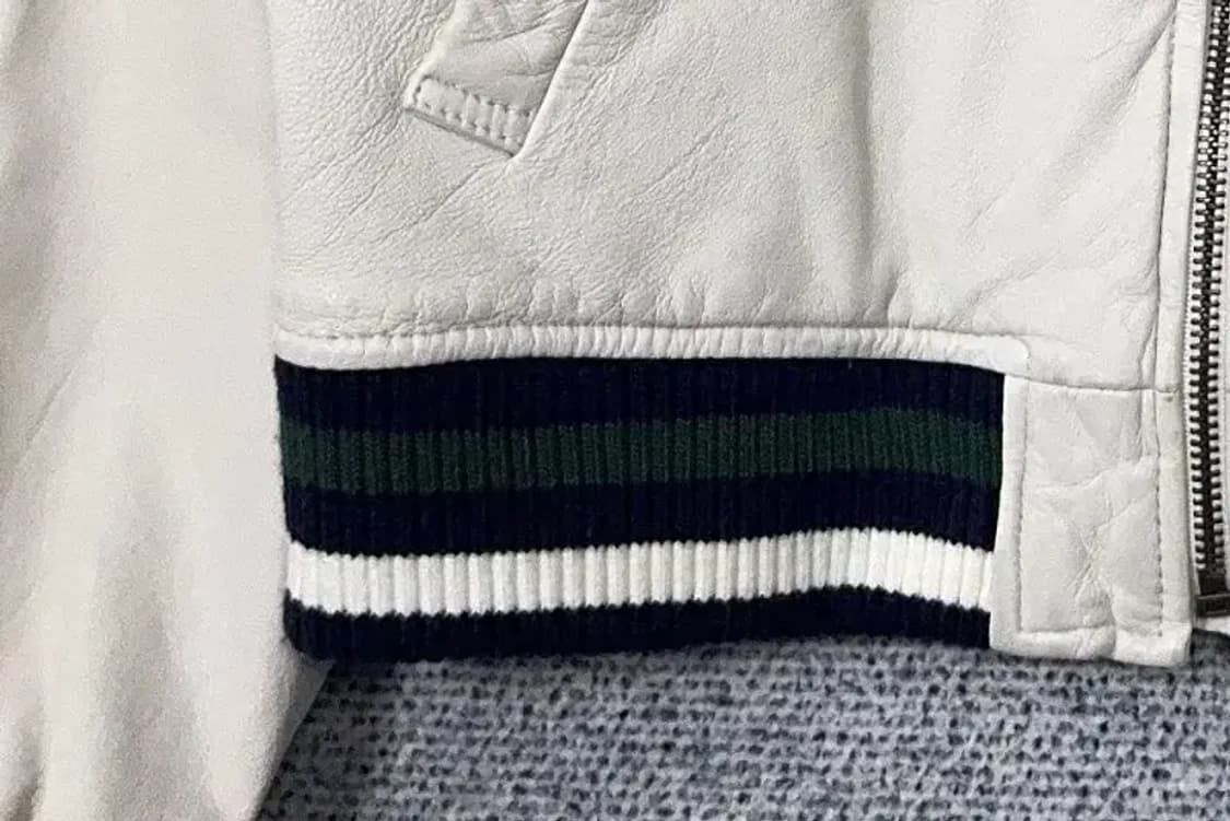 여성 캐주얼 크림 단가라 레자 블루종 집업 M 상품이미지6