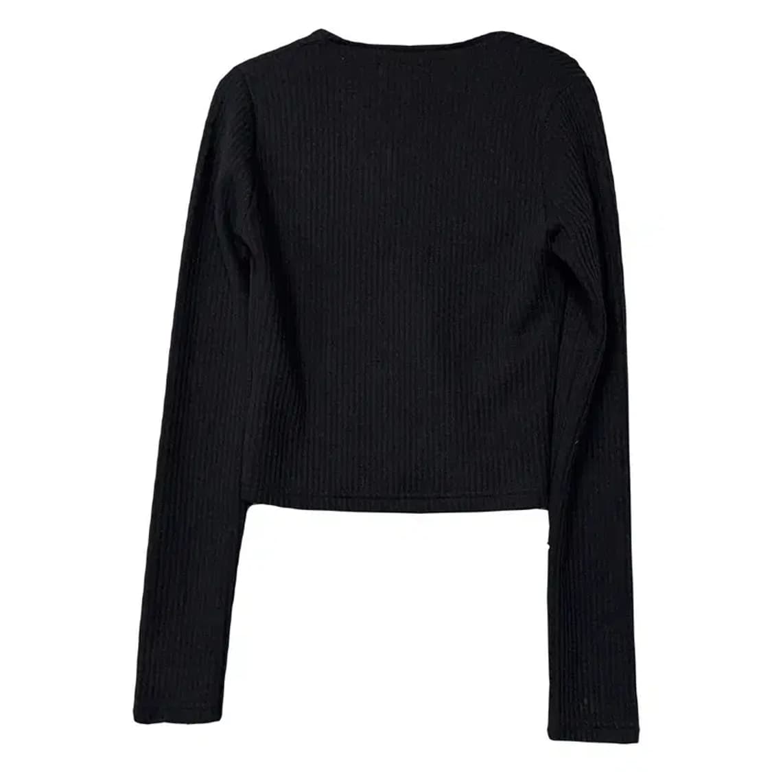 키르시 블랙 크롭 니트 집업 1 상품이미지2