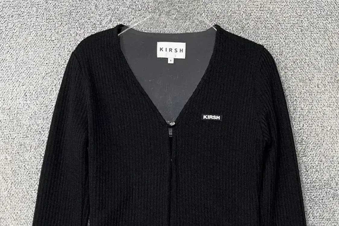 키르시 블랙 크롭 니트 집업 1 상품이미지3