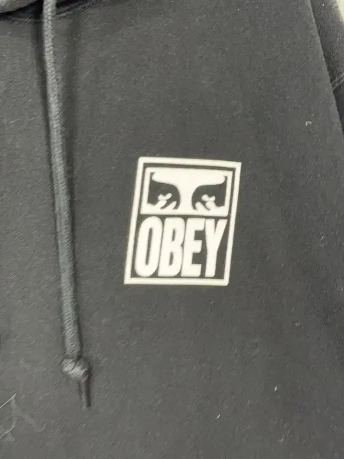 오베이 블랙 로고 프린팅 빈티지 후드티 XL 상품이미지6