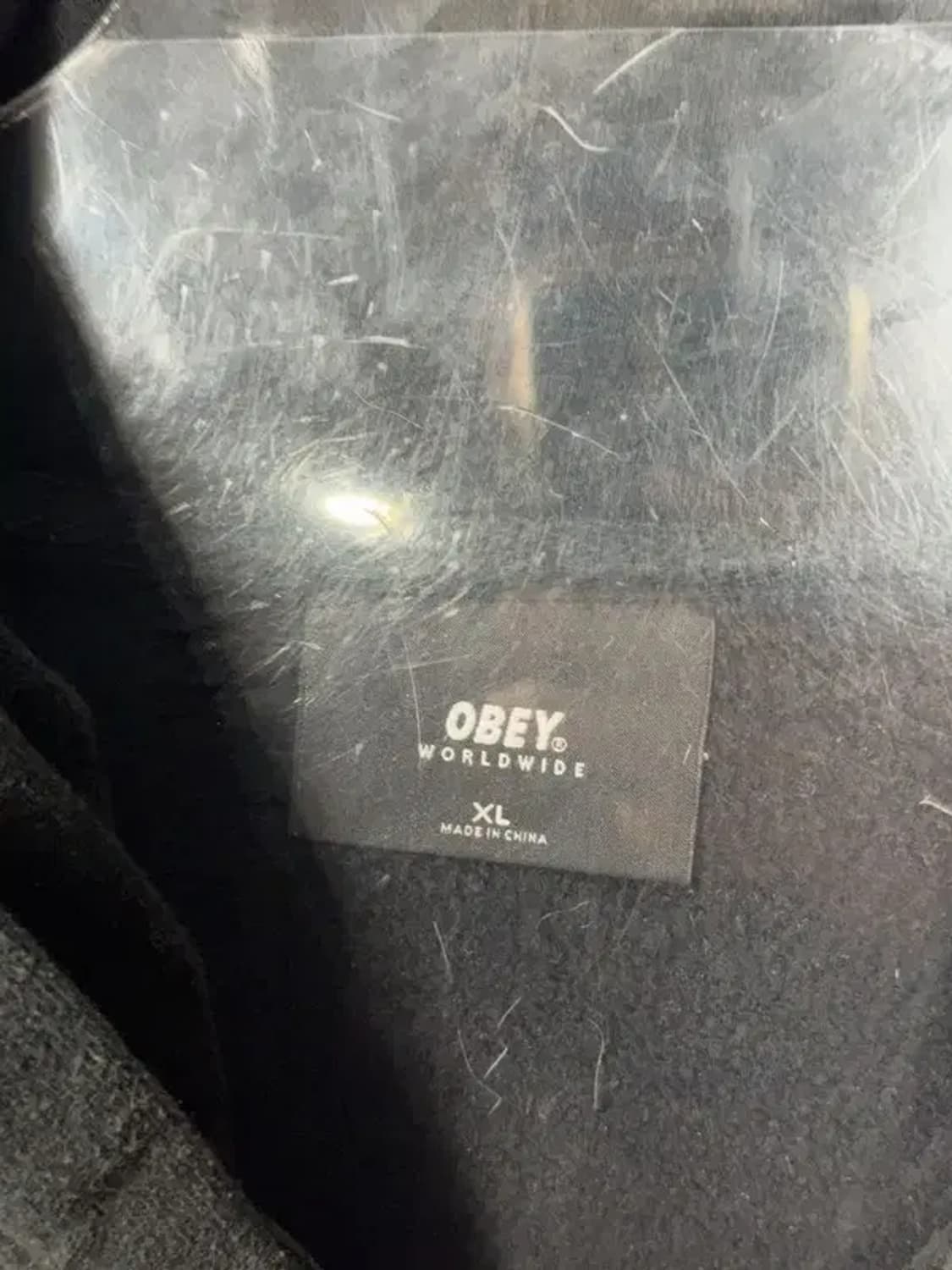 오베이 블랙 로고 프린팅 빈티지 후드티 XL 상품이미지8