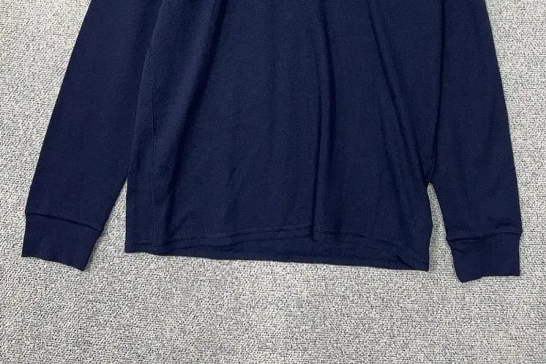 폴로 베어 와플 코튼 네이비 오버핏 긴팔티 L 상품이미지4