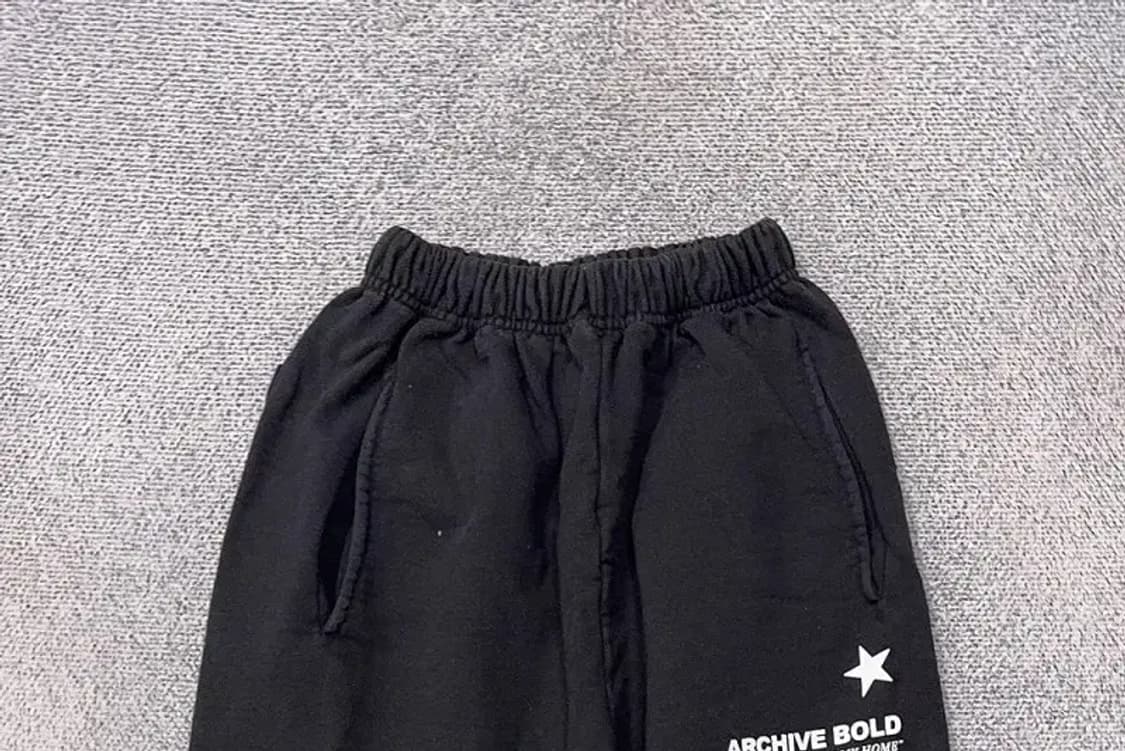 아카이브 볼드 프린팅 블랙 운동바지 S 상품이미지3