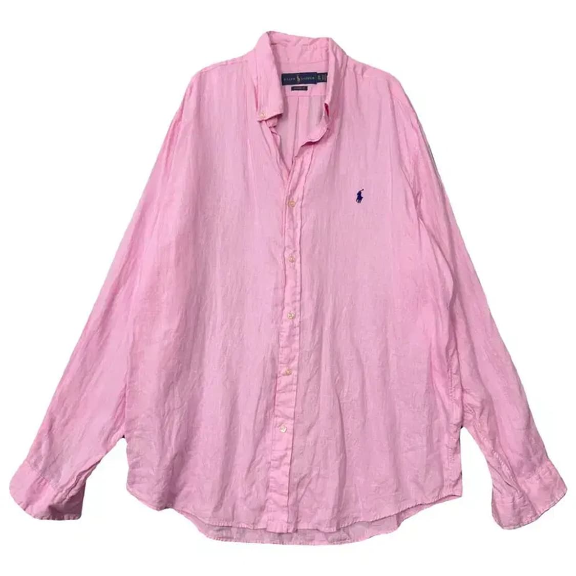 폴로 신형 클래식핏 라이트 핑크 린넨 셔츠 XL TG 상품이미지1