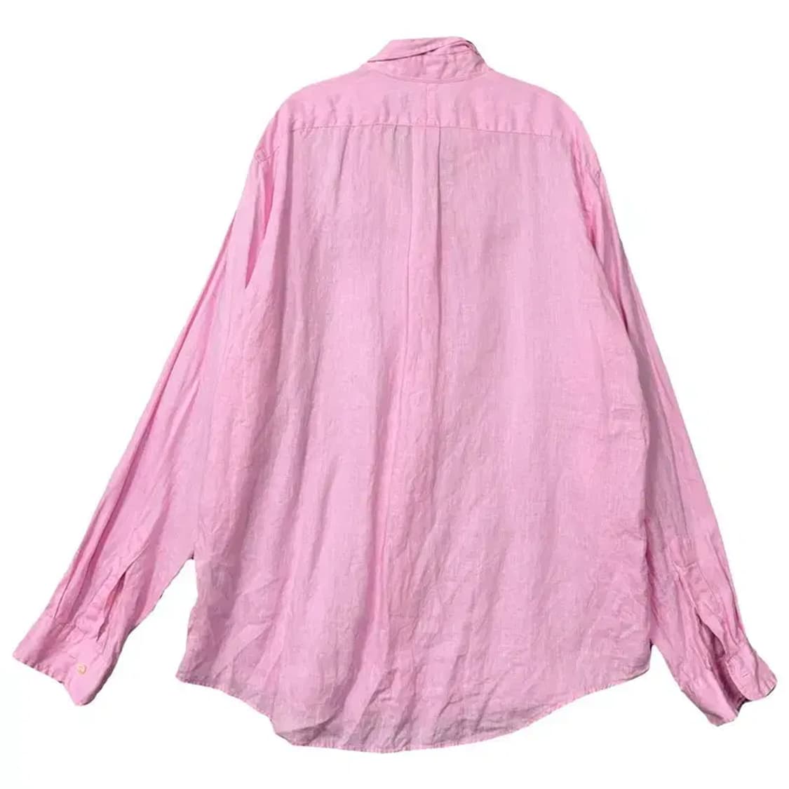 폴로 신형 클래식핏 라이트 핑크 린넨 셔츠 XL TG 상품이미지2