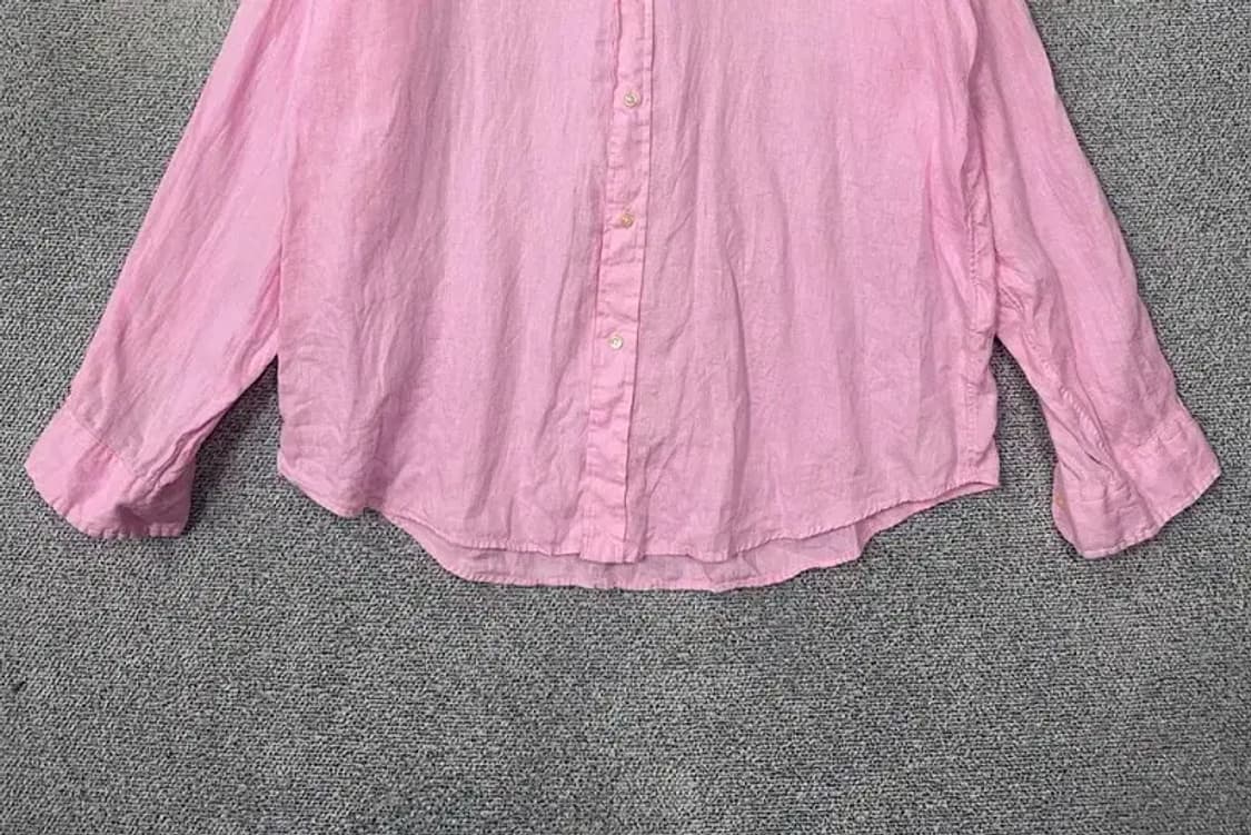 폴로 신형 클래식핏 라이트 핑크 린넨 셔츠 XL TG 상품이미지4