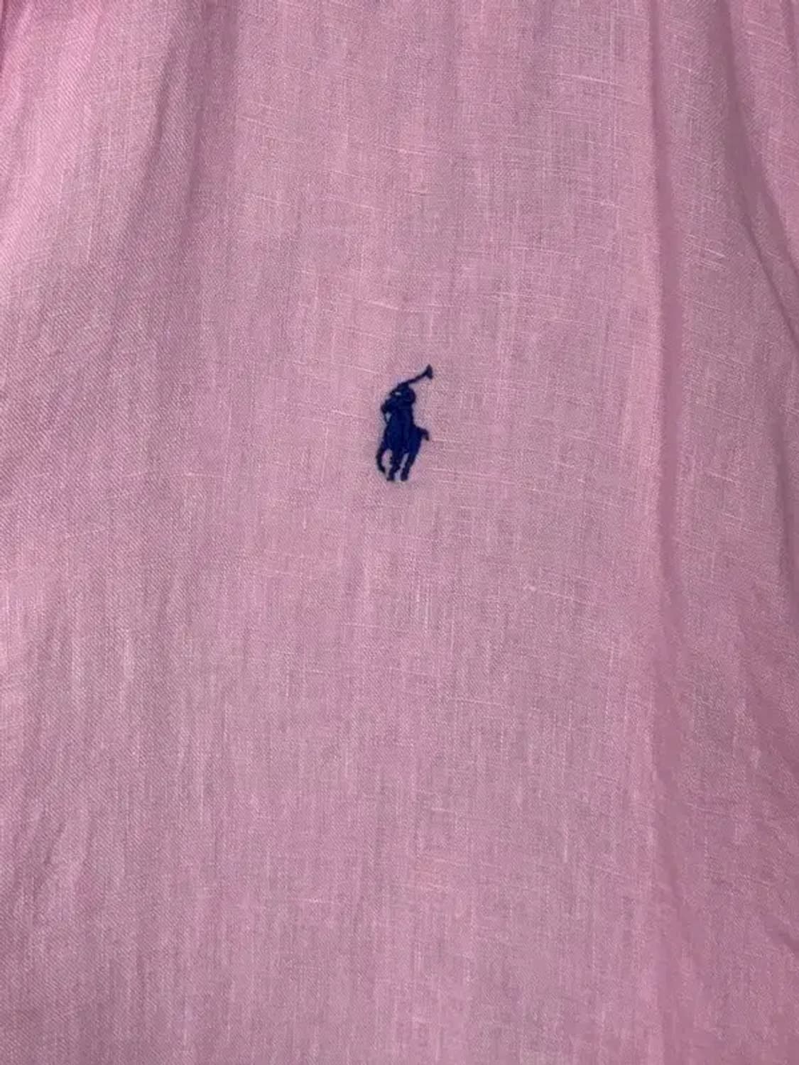 폴로 신형 클래식핏 라이트 핑크 린넨 셔츠 XL TG 상품이미지6