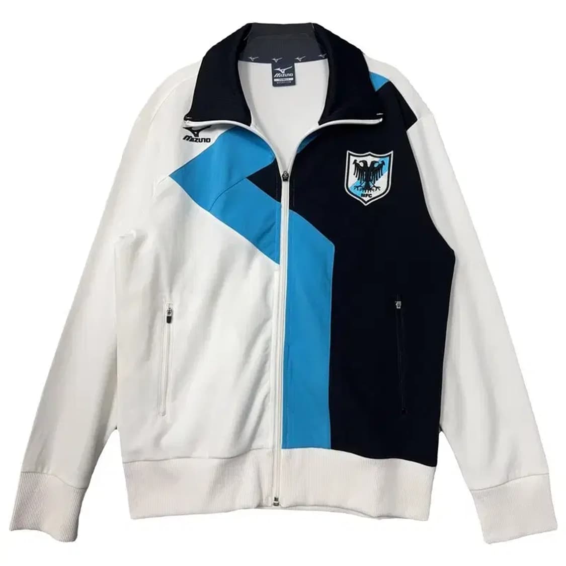 미즈노 화이트 빈티지 집업 저지 175/96(L) 상품이미지1