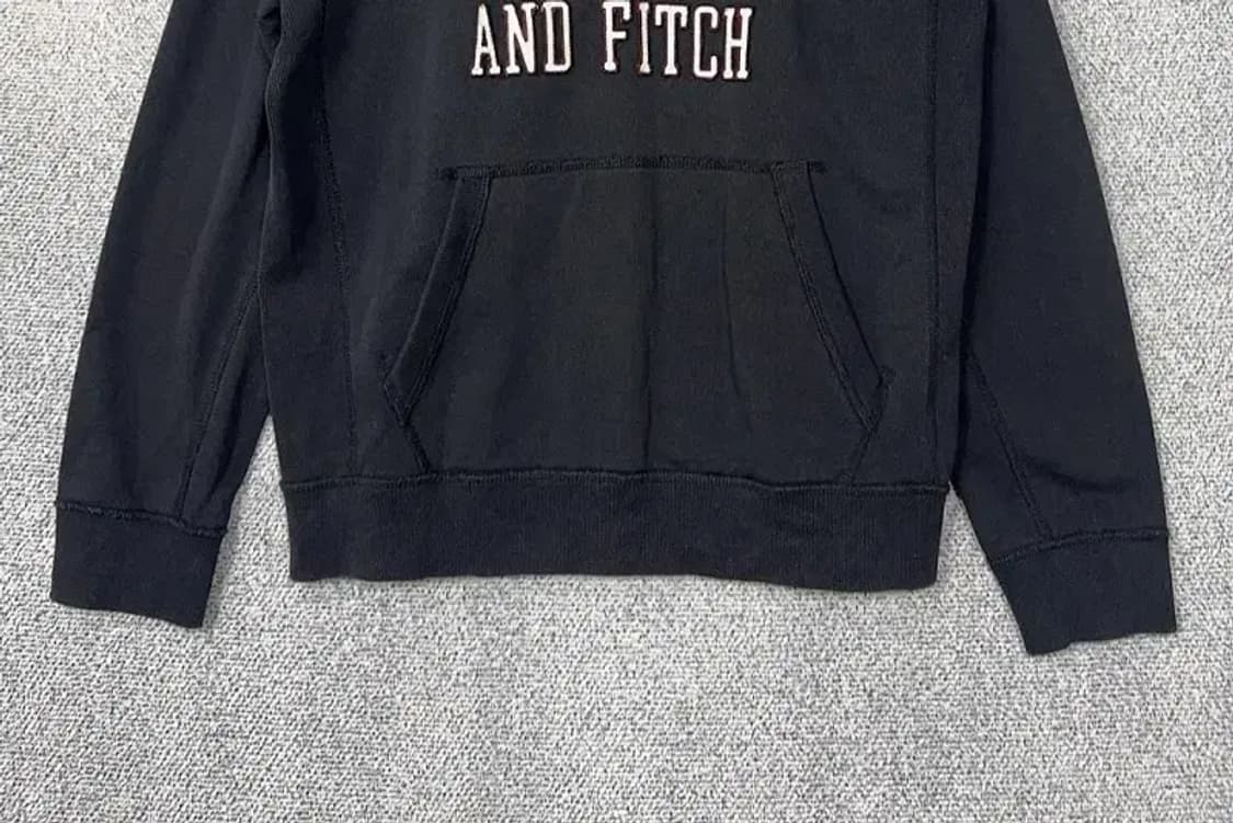 아베크롬비 자수 로고 Y2K 빈티지 블랙 후드티 M 상품이미지4