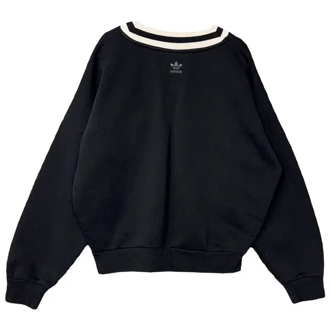 아디다스 프린팅 빅로고 블랙 브이넥 스웻셔츠 XS 상품이미지2