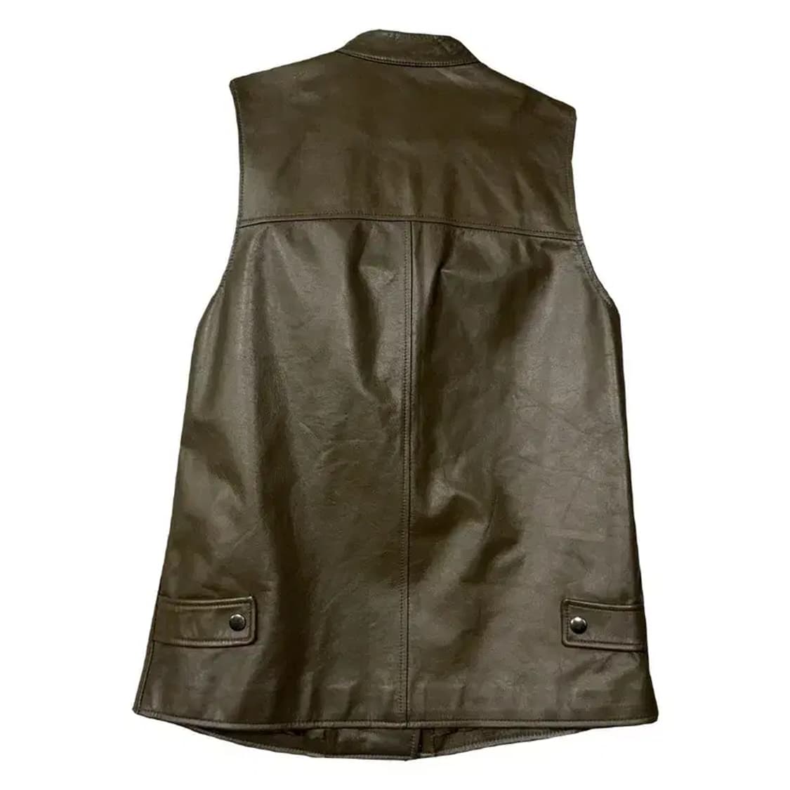 빈티지 카키 쉽스킨 양가죽 조끼 55 상품이미지2