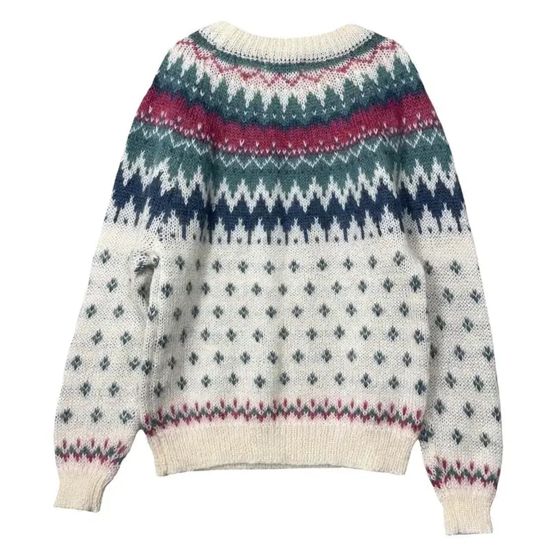 빈티지 패턴 크림 모헤어 니트 S 상품이미지2