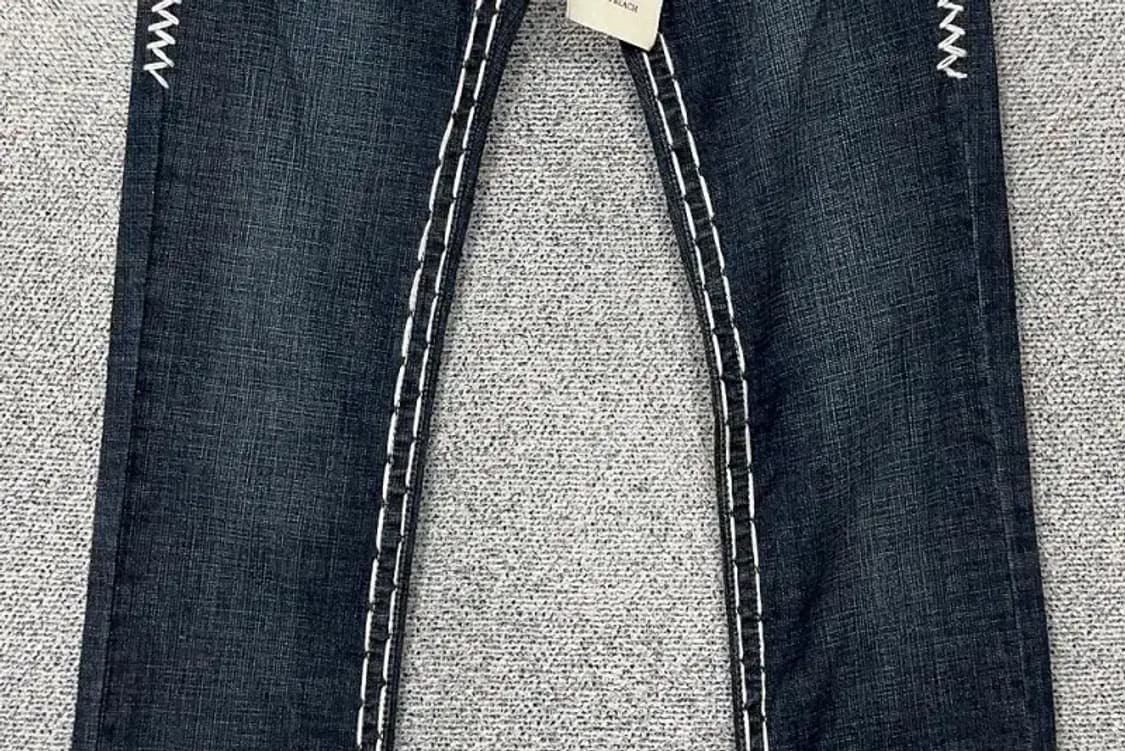 [새상품]빈티지 USA 워싱 Y2K 스티치 데님팬츠 28 상품이미지4