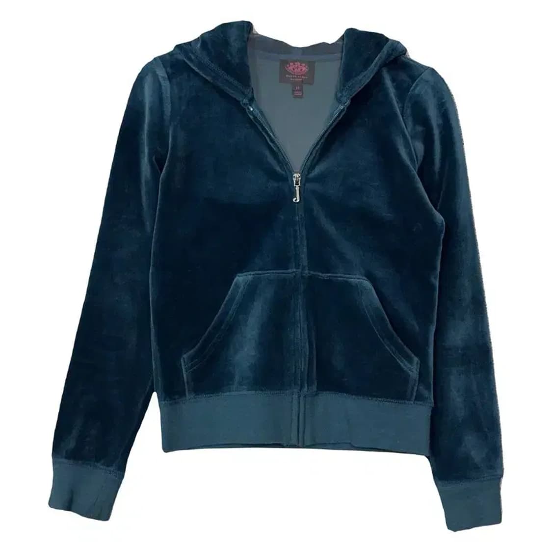 쥬시 꾸뛰르 블루 벨벳 Y2K 후드집업 XXS 상품이미지1