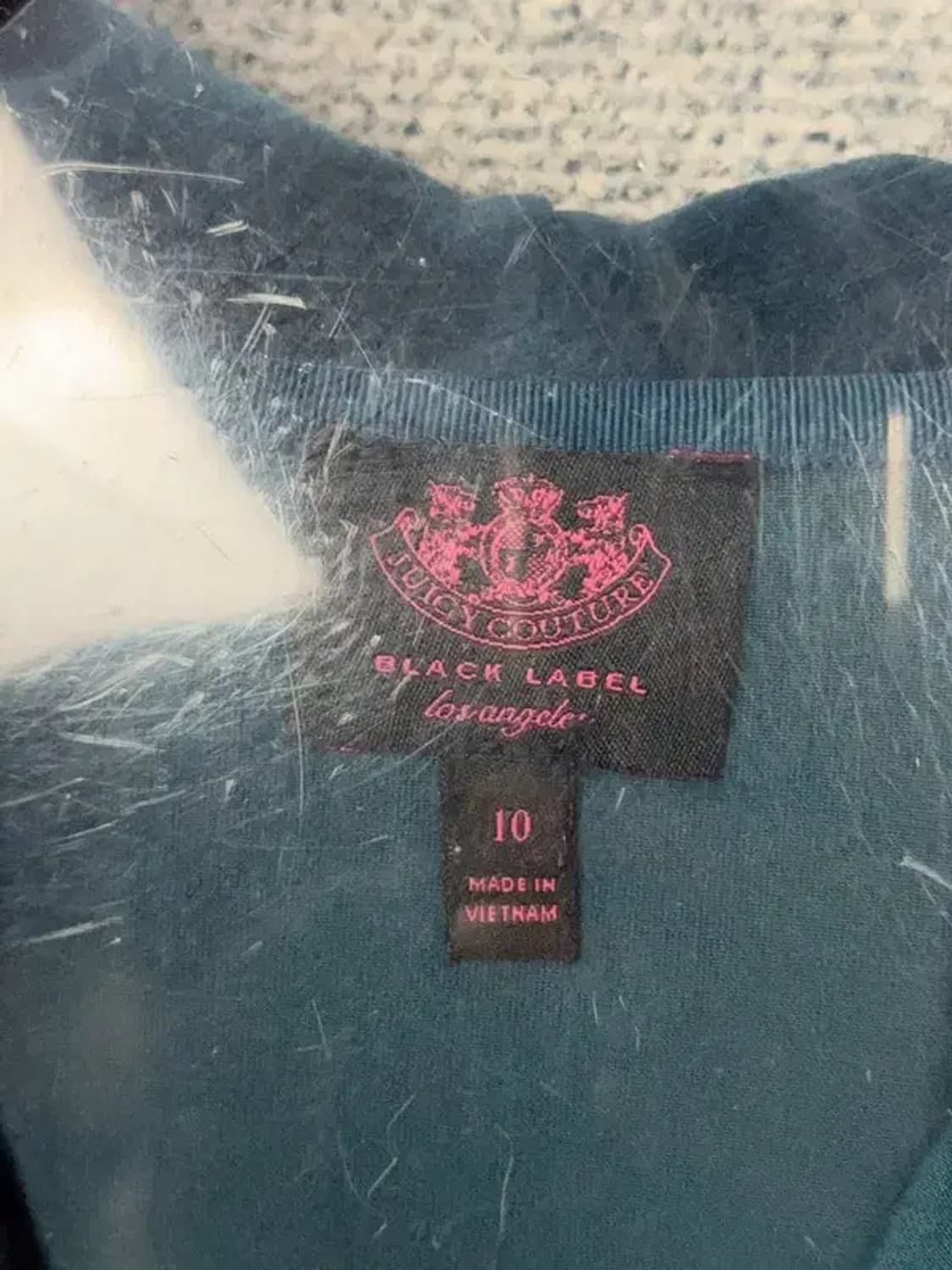 쥬시 꾸뛰르 블루 벨벳 Y2K 후드집업 XXS 상품이미지6