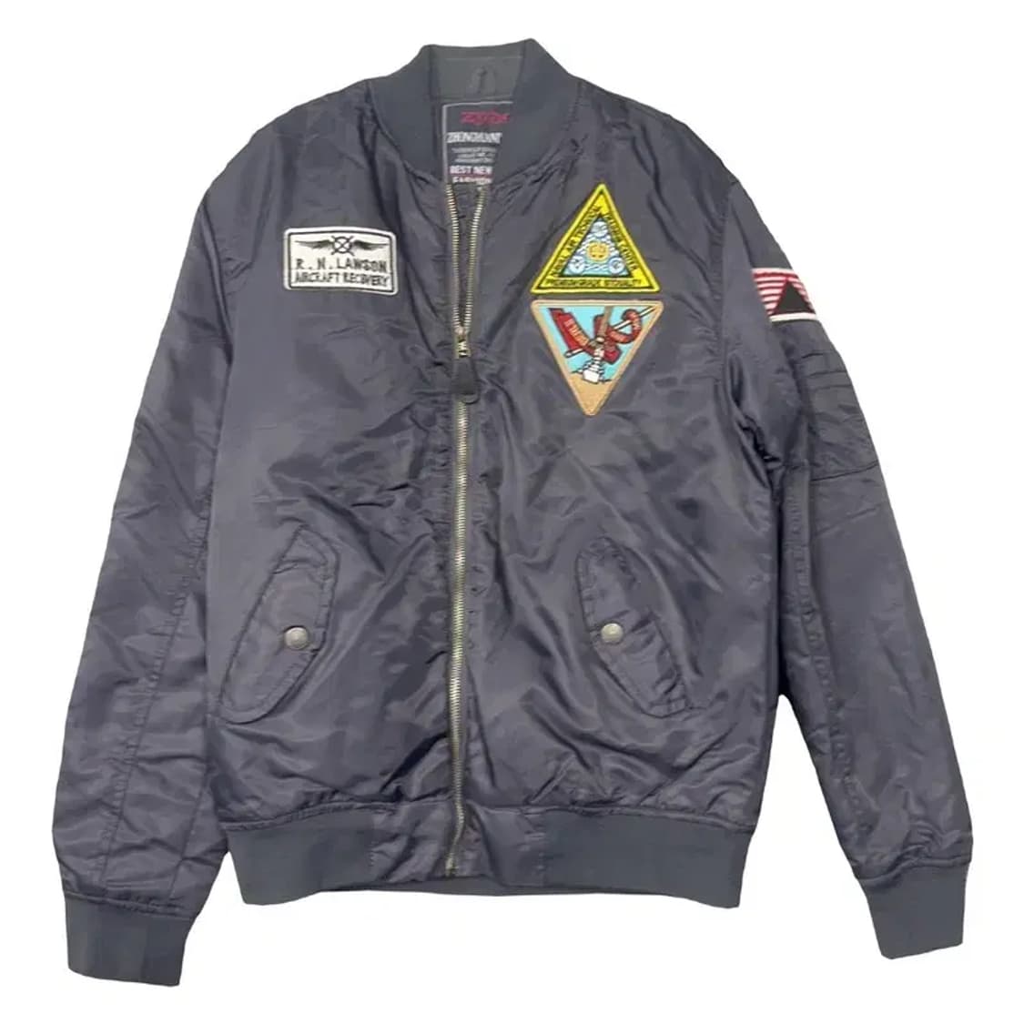 빈티지 공군 패치 MA-1 항공 점퍼 L 상품이미지1